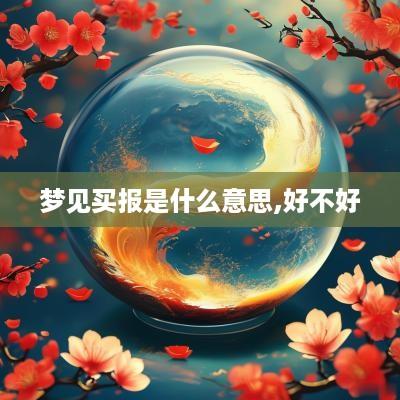 梦见买报是什么意思,好不好