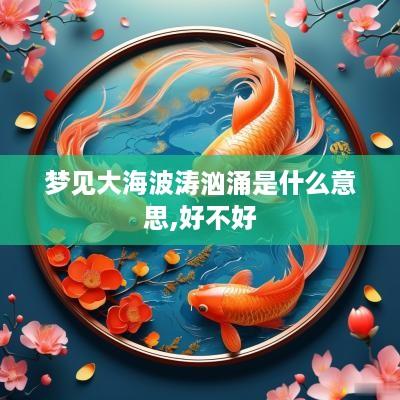 梦见大海波涛汹涌是什么意思,好不好