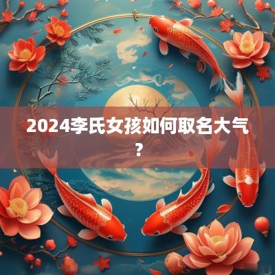 2025李氏女孩如何取名大气？