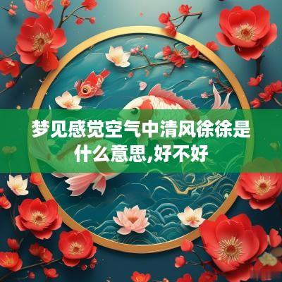 梦见感觉空气中清风徐徐是什么意思,好不好