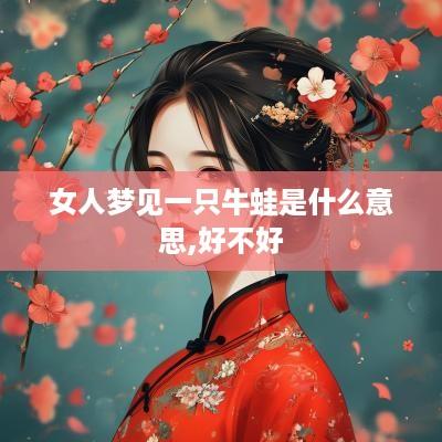 女人梦见一只牛蛙是什么意思,好不好