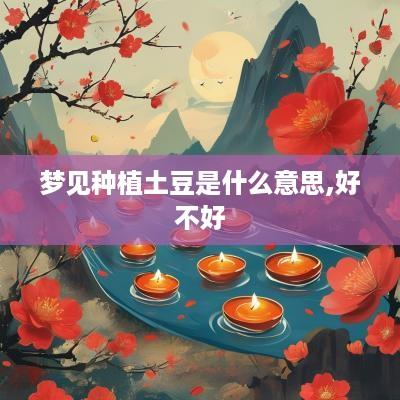 梦见种植土豆是什么意思,好不好