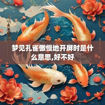 梦见孔雀傲慢地开屏时是什么意思,好不好