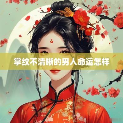 掌纹不清晰的男人命运怎样