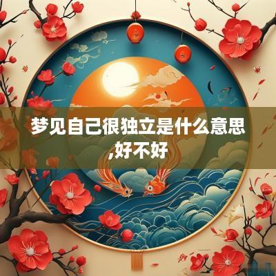 梦见自己很独立是什么意思,好不好