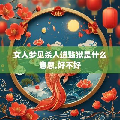 女人梦见杀人进监狱是什么意思,好不好