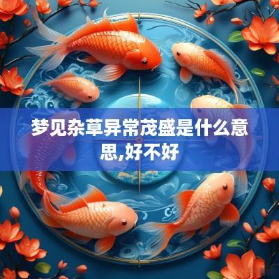 梦见杂草异常茂盛是什么意思,好不好