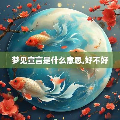 梦见宣言是什么意思,好不好