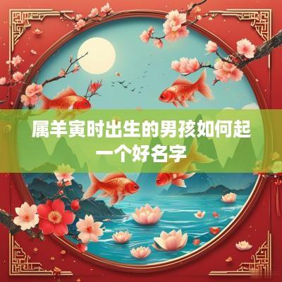 属羊寅时出生的男孩如何起一个好名字