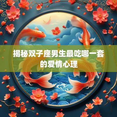 揭秘双子座男生最吃哪一套的爱情心理
