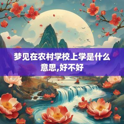 梦见在农村学校上学是什么意思,好不好