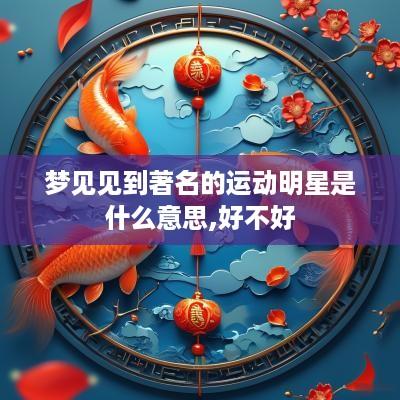 梦见见到著名的运动明星是什么意思,好不好