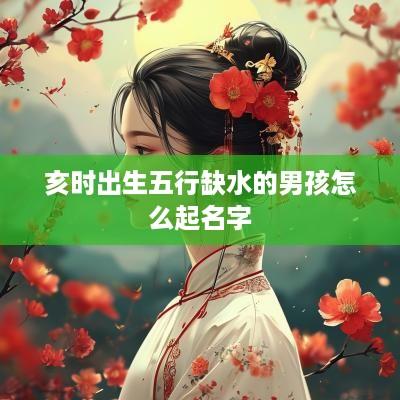 亥时出生五行缺水的男孩怎么起名字