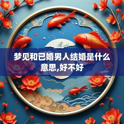 梦见和已婚男人结婚是什么意思,好不好