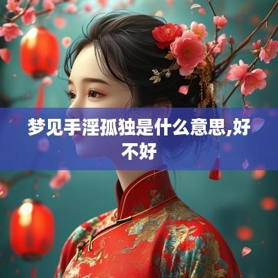 梦见手淫孤独是什么意思,好不好