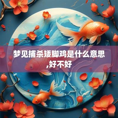 梦见捕杀矮脚鸡是什么意思,好不好