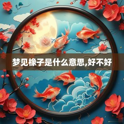 梦见橡子是什么意思,好不好