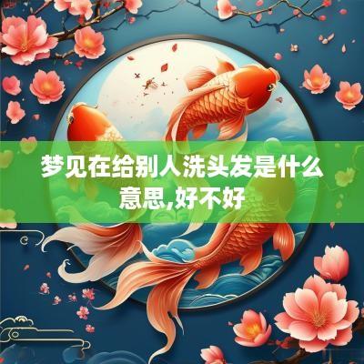 梦见在给别人洗头发是什么意思,好不好