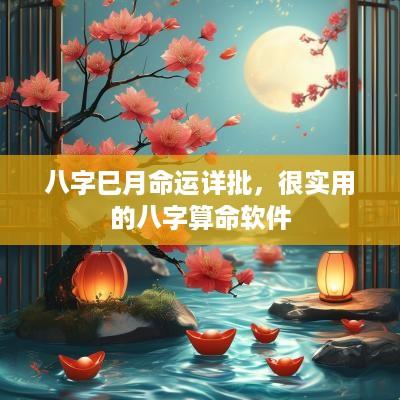 八字巳月命运详批，很实用的八字算命软件