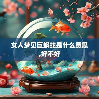 女人梦见巨蟒蛇是什么意思,好不好