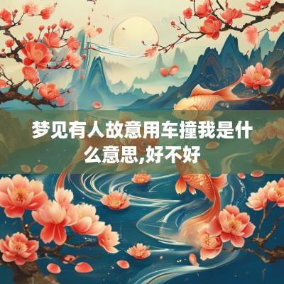 梦见有人故意用车撞我是什么意思,好不好