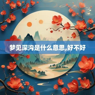 梦见深沟是什么意思,好不好
