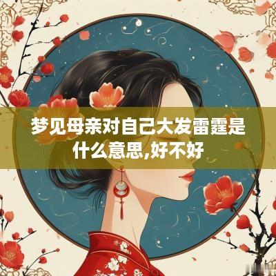 梦见母亲对自己大发雷霆是什么意思,好不好