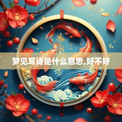 梦见写诗是什么意思,好不好
