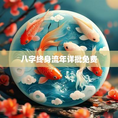 八字终身流年详批免费 八字终身流年详批免费
