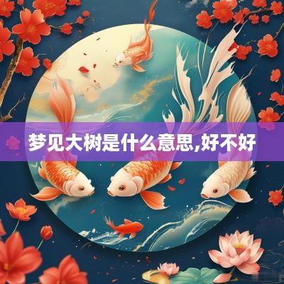 梦见大树是什么意思,好不好