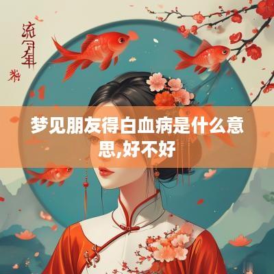 梦见朋友得白血病是什么意思,好不好