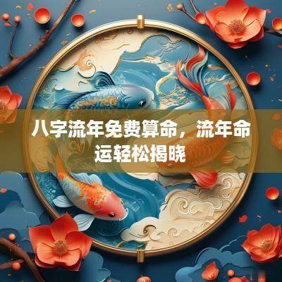 八字流年免费算命，流年命运轻松揭晓