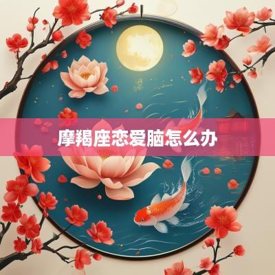 摩羯座恋爱脑怎么办 摩羯座恋爱脑怎么办