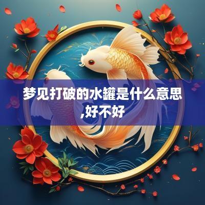 梦见打破的水罐是什么意思,好不好