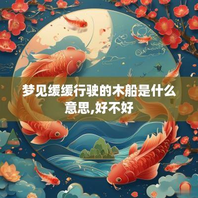 梦见缓缓行驶的木船是什么意思,好不好