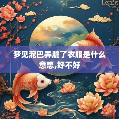 梦见泥巴弄脏了衣服是什么意思,好不好