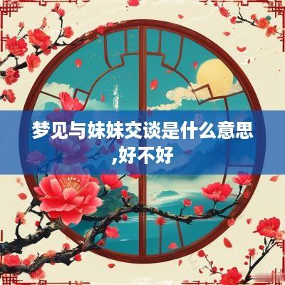 梦见与妹妹交谈是什么意思,好不好