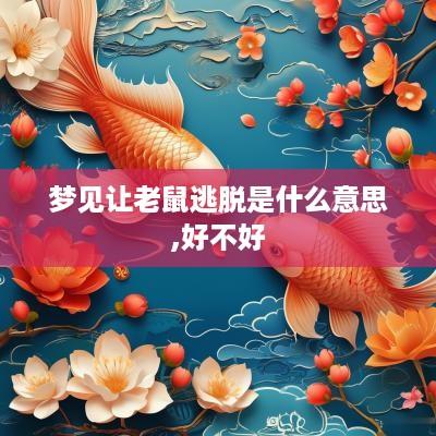 梦见让老鼠逃脱是什么意思,好不好