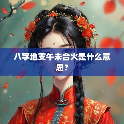 八字地支午未合火是什么意思？