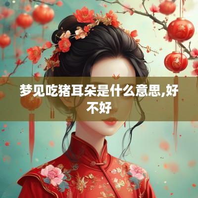 梦见吃猪耳朵是什么意思,好不好