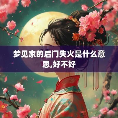 梦见家的后门失火是什么意思,好不好