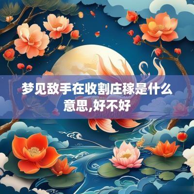 梦见敌手在收割庄稼是什么意思,好不好