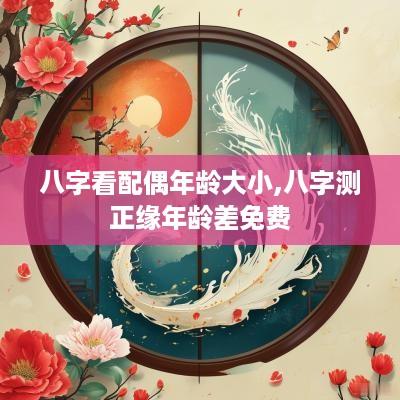 八字看配偶年龄大小,八字测正缘年龄差免费