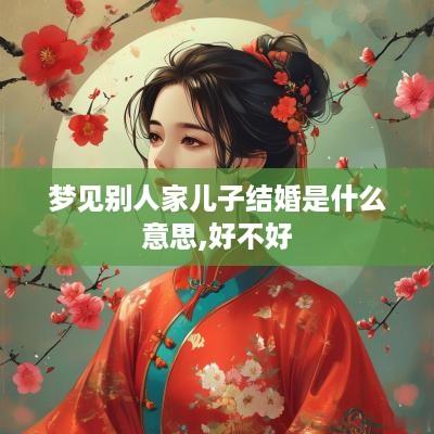 梦见别人家儿子结婚是什么意思,好不好