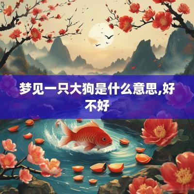 梦见一只大狗是什么意思,好不好