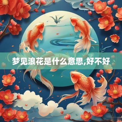 梦见浪花是什么意思,好不好