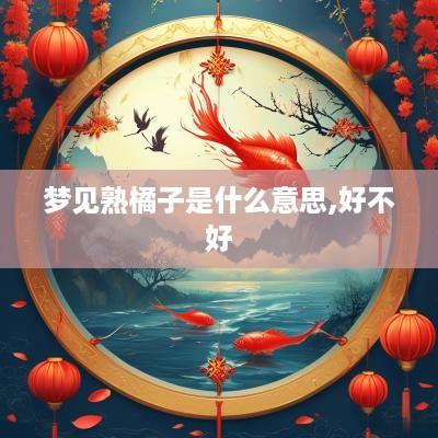 梦见熟橘子是什么意思,好不好