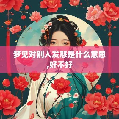 梦见对别人发怒是什么意思,好不好