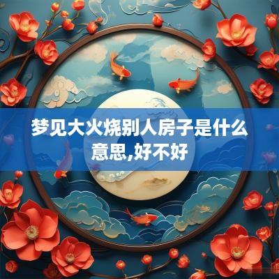 梦见大火烧别人房子是什么意思,好不好
