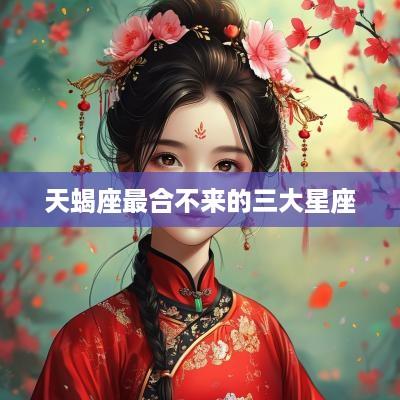 天蝎座最合不来的三大星座